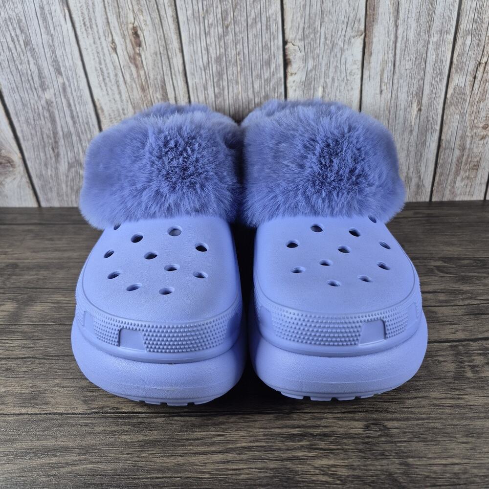 Crocs Furever Crush Clog Platform Faux Fur Lined Lavender MoonJelly Men's 12 W14 - Picture 2 of 9